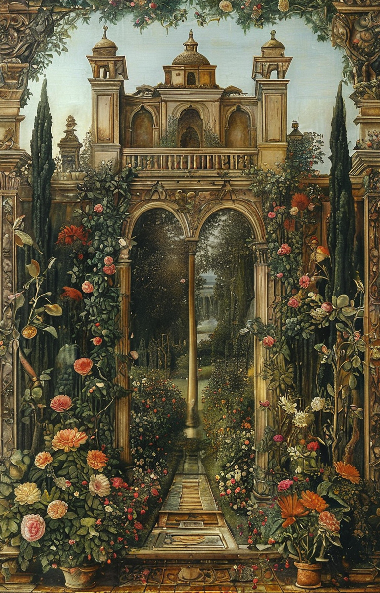 09898-336951515-masterpiece,best quality,_lora_tbh167-sdxl_1_,illustration,style of Carlo Crivelli, A bottle of perfume in garden.png